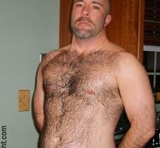 balding hairy daddy bear sweaty chest