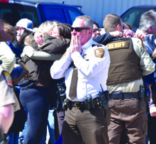 Sheriff Tim Riley at funeral home