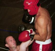 boxer helpless getting whipped by dad