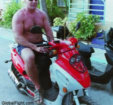 hot daddy riding moped