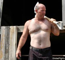 hairy husky rancher man