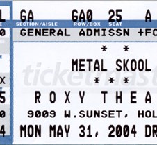 0001 Metal Skool ticket