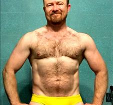 redhead muscle jock showing off