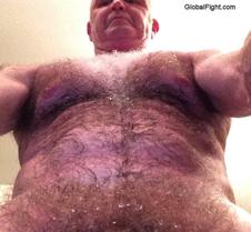 very hairy gray chesthair