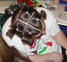 Upwards shot of Adam's hairdo