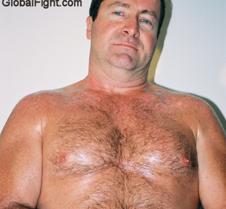 musclebear daddy sweating hard