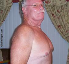 silverdads showing off his irish freckle