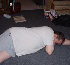 Dad on the floor