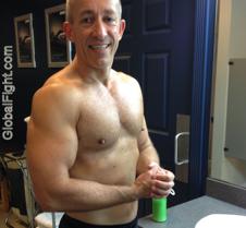 musclepup biceps flexing