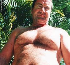 big hairy daddy man pecs