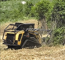 ASV skid steer loard with forestry mulch