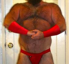 hairy legs spandex man