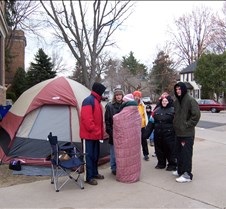 Team by the tent