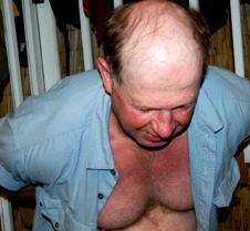 balding bondage handcuffed daddy