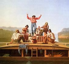The Jolly Flatboatman - George Caleb Bin