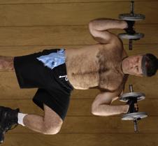 hairychest redneck working out garage