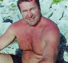 suntanning hot husband