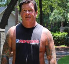 tattooed hairy bear man