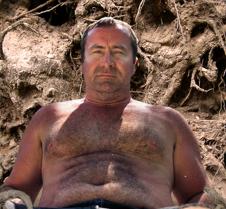 mud wrestling hairy man