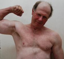 60 muscular older man