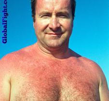 hairy bear dad ocean