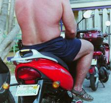 man shirtless motorcycle