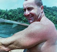 handsome daddie skiing wet