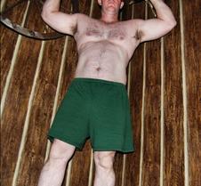 daddies son flexing barn