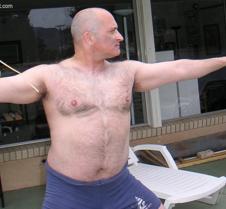 silverdaddy flexing muscles stretching o