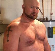 bearded bald hairy man