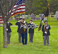 Color guard at cemetery