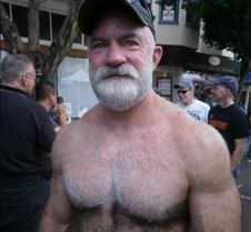 very hairy hirsute man