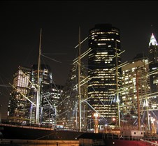 South Street Seaport at night