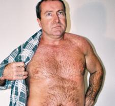 dad taking off shirt