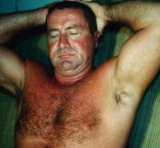 daddy bear grandpa hairy chest armpits c