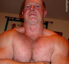 husky stocky manly bear arms crossed tou