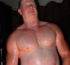 dripping sweating manly hunky bear man