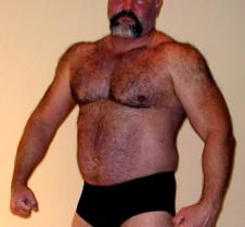 big musclebear daddy flexed barrel hairy