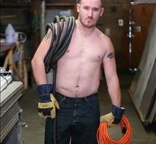 hot electrician working man