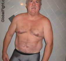 older graying chest hairy daddy fighter